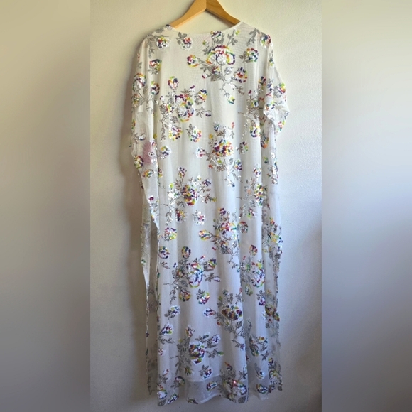 BUDDY LOVE, Atlas Sequin Caftan Maxi Dress, White Sangria, Size Medium - NWT - Picture 7 of 14